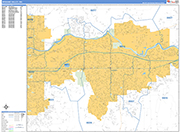 Spokane Valley Wall Map Basic Style